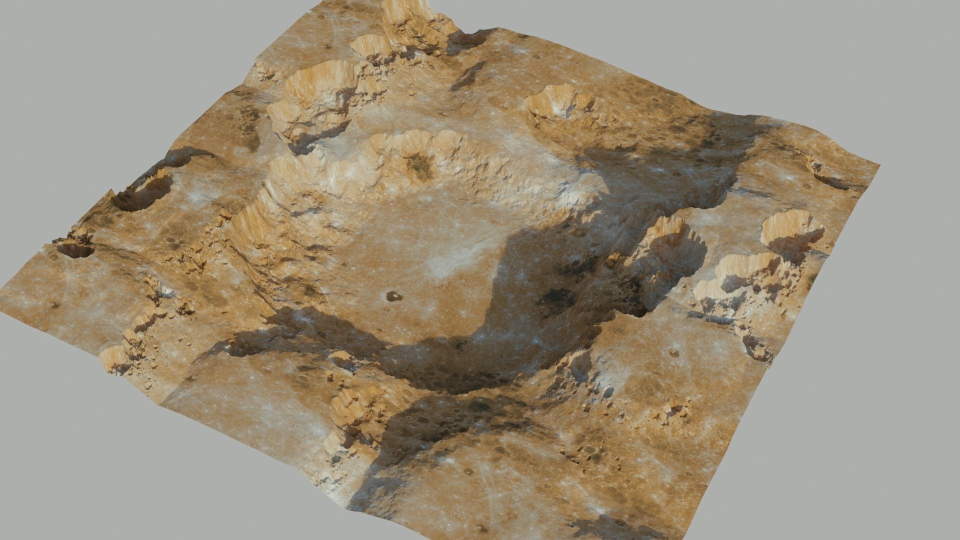 Crater 3D model 2 level of details 3D model_10