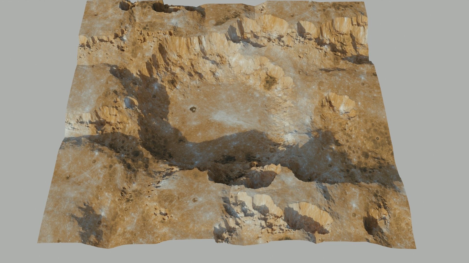 Crater 3D model 2 level of details 3D model_16