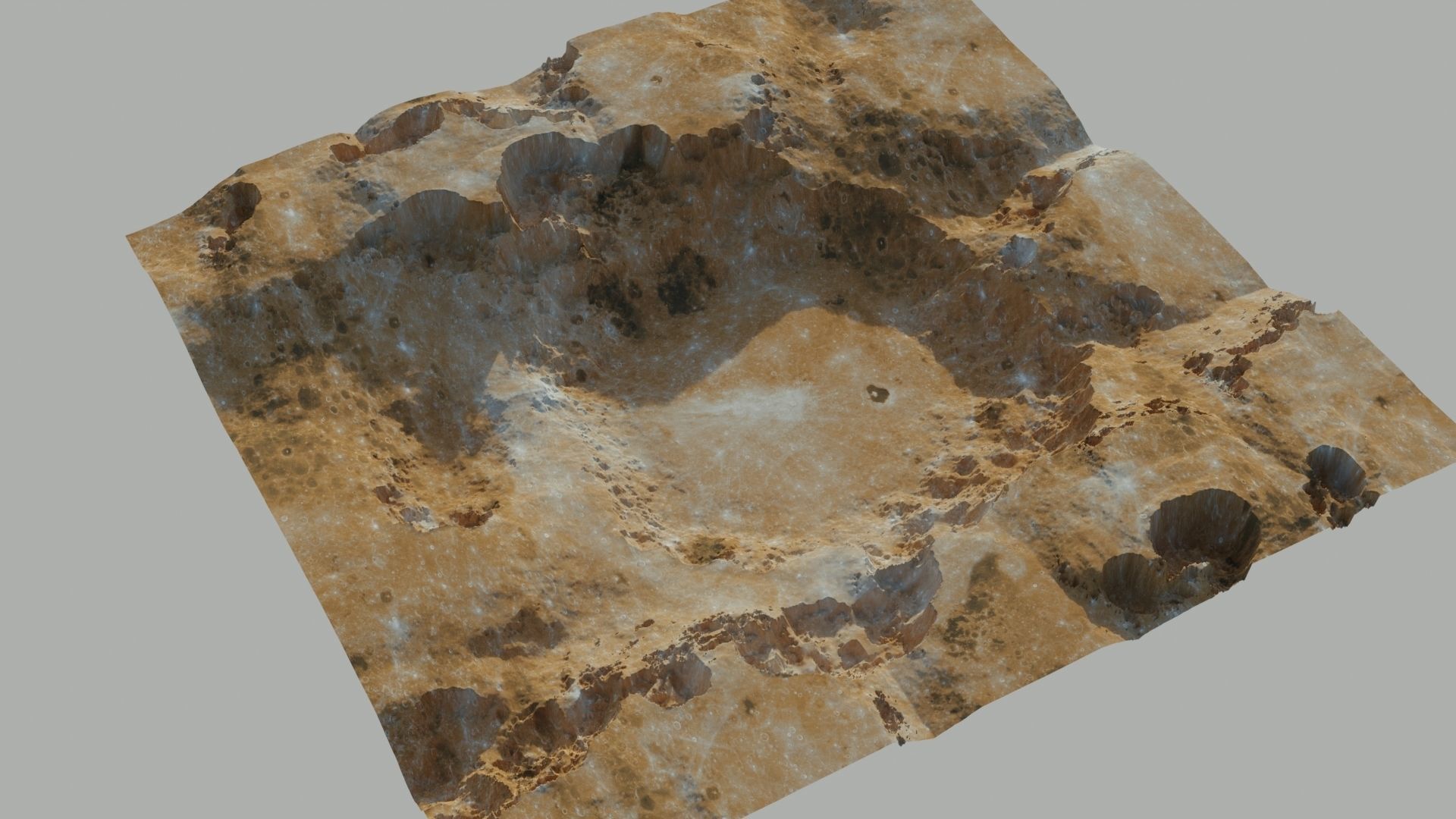 Crater 3D model 2 level of details 3D model_5