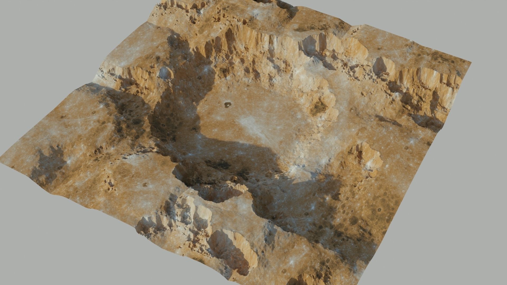 Crater 3D model 2 level of details 3D model_21