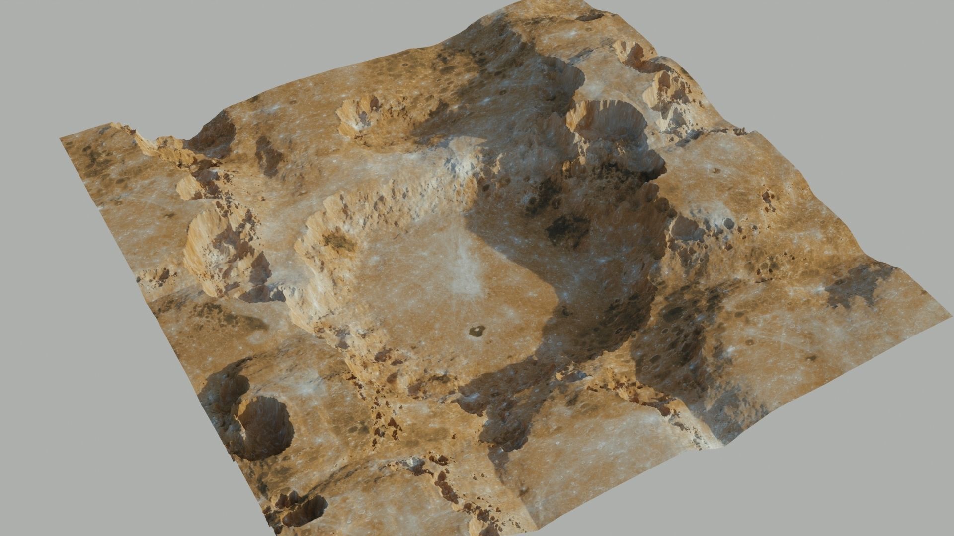 Crater 3D model 2 level of details 3D model_9