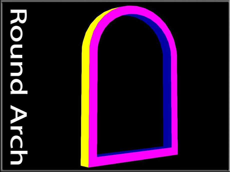 Round Arch Low-poly 3D model_2