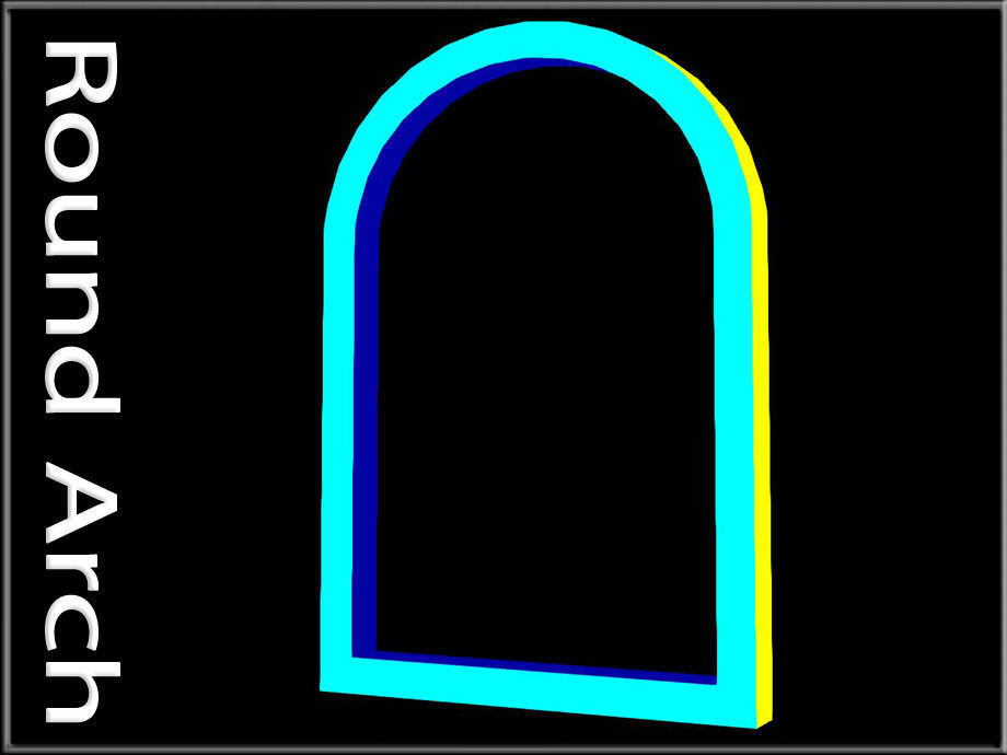 Round Arch Low-poly 3D model_1