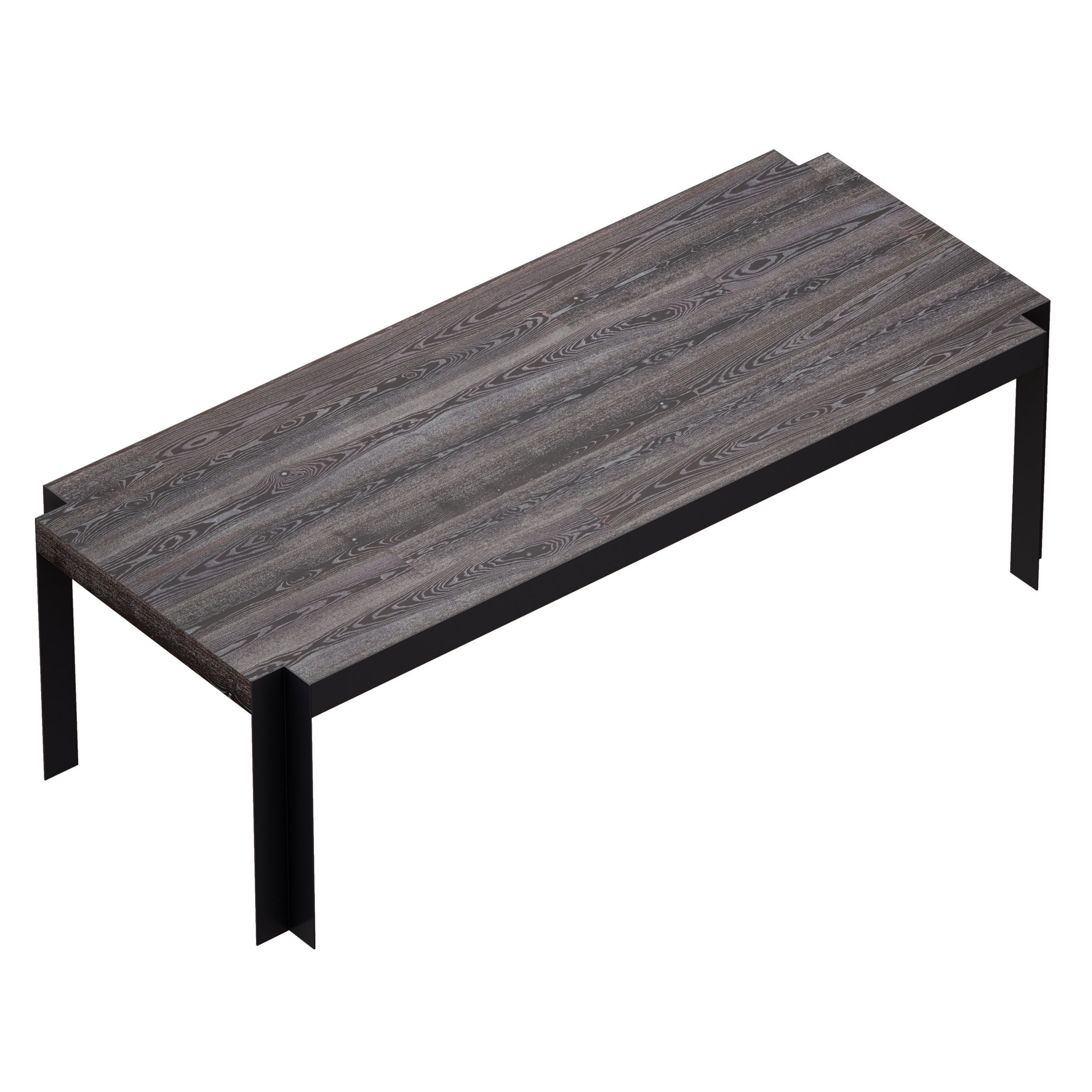 Stijl Black Wood Dining Table Crate and Barrel Low-poly 3D model_3