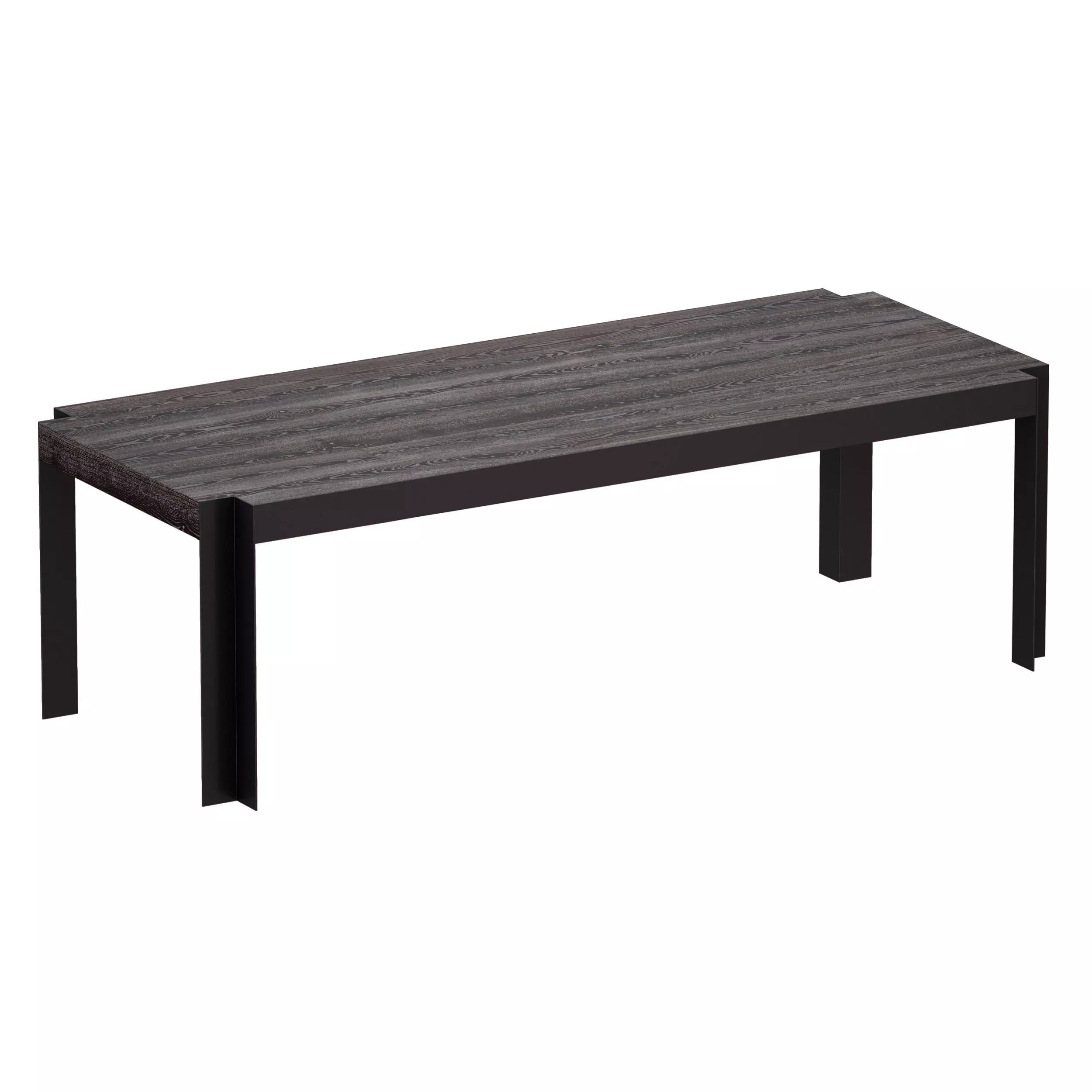 Stijl Black Wood Dining Table Crate and Barrel Low-poly 3D model_0