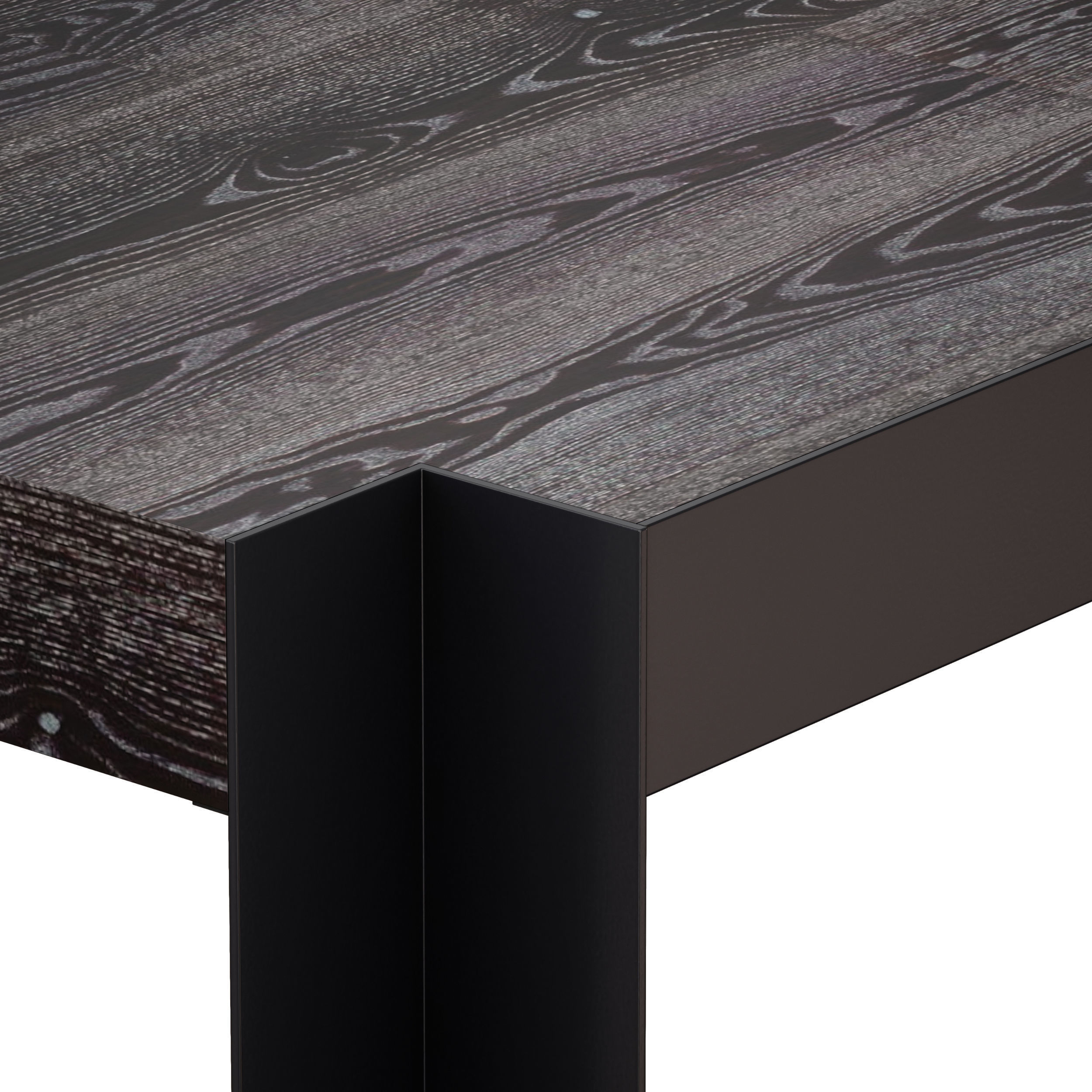 Stijl Black Wood Dining Table Crate and Barrel Low-poly 3D model_9