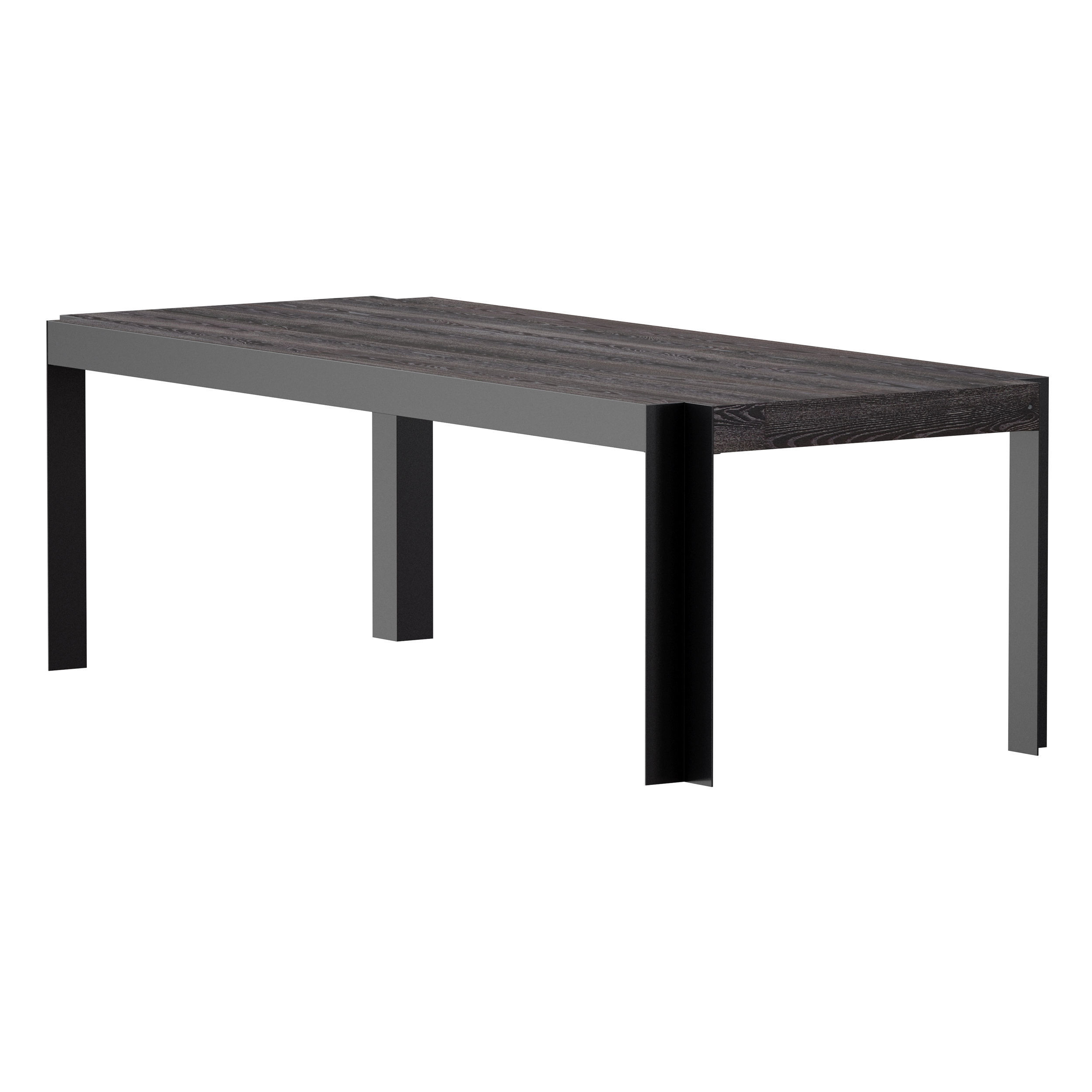 Stijl Black Wood Dining Table Crate and Barrel Low-poly 3D model_7