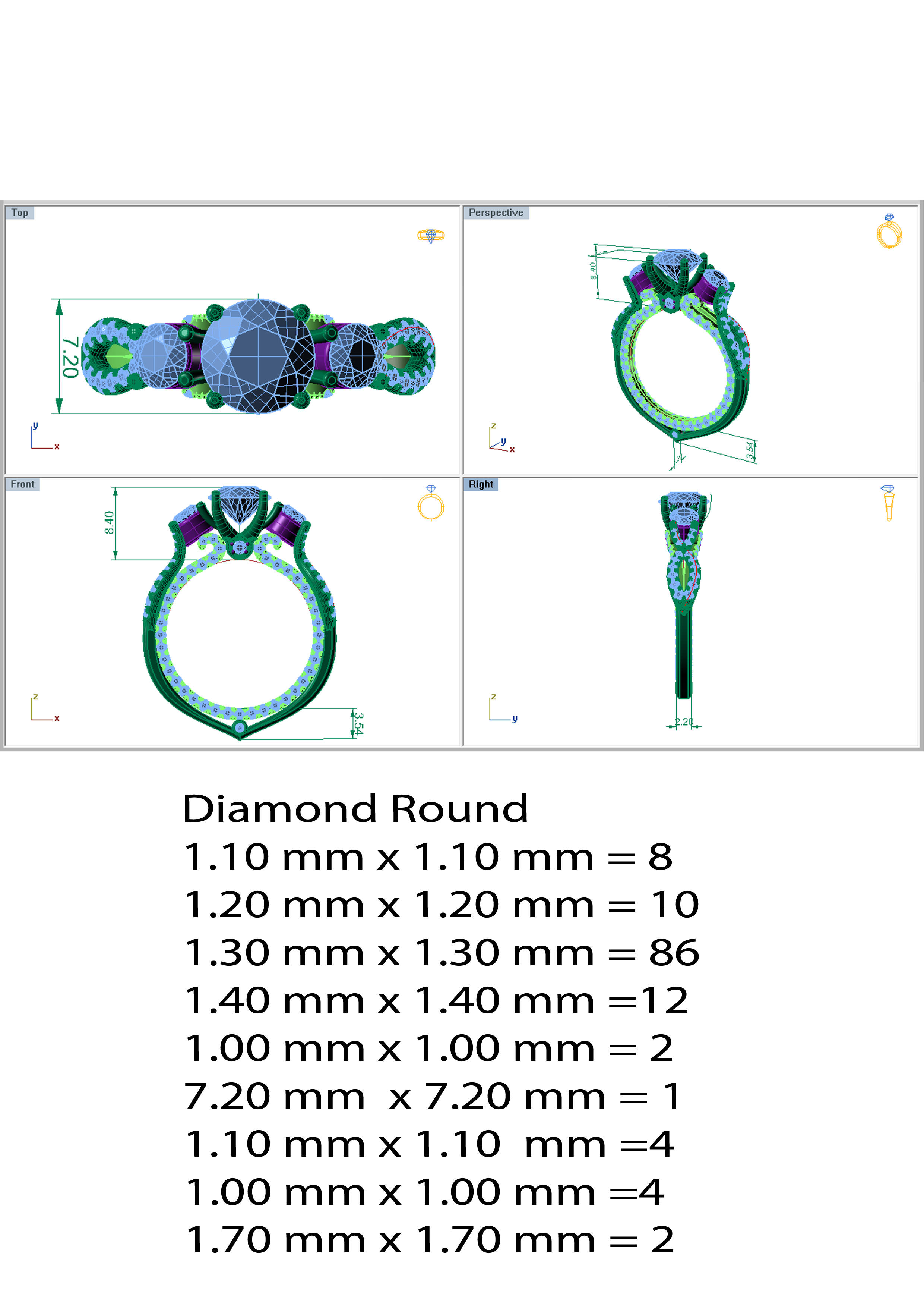 New Precious Ring R34 3D print model_4