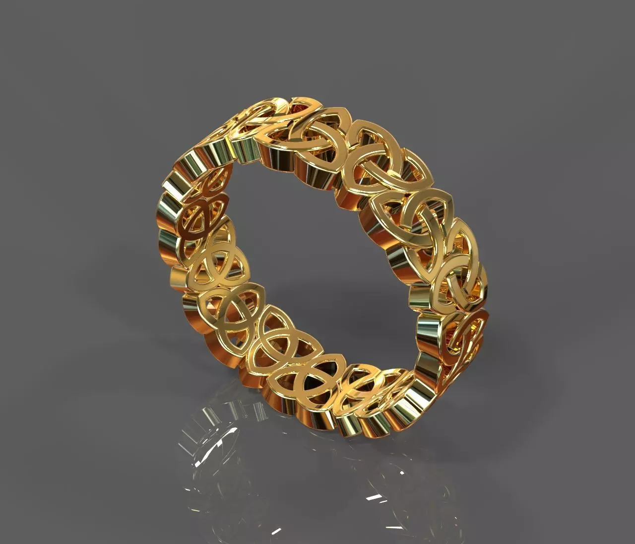 gold pattern 3D print model_0