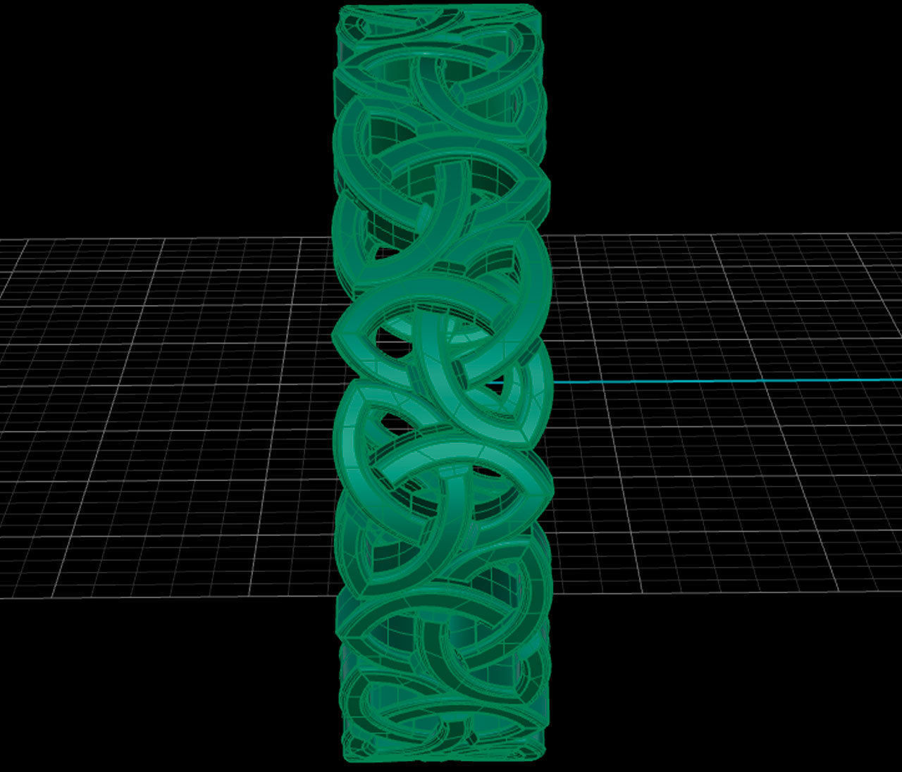 gold pattern 3D print model_4