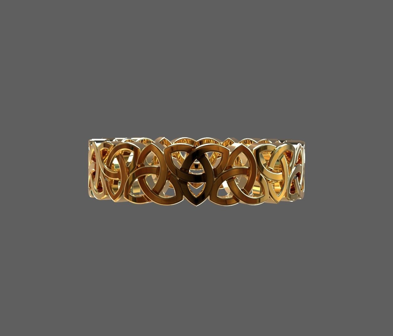 gold pattern 3D print model_2