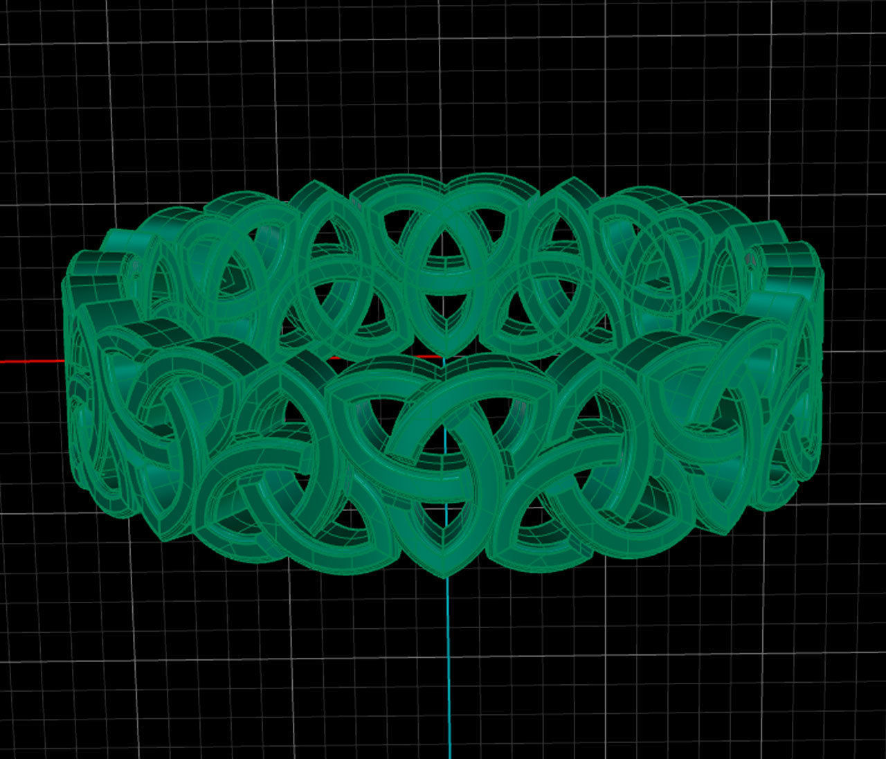 gold pattern 3D print model_5