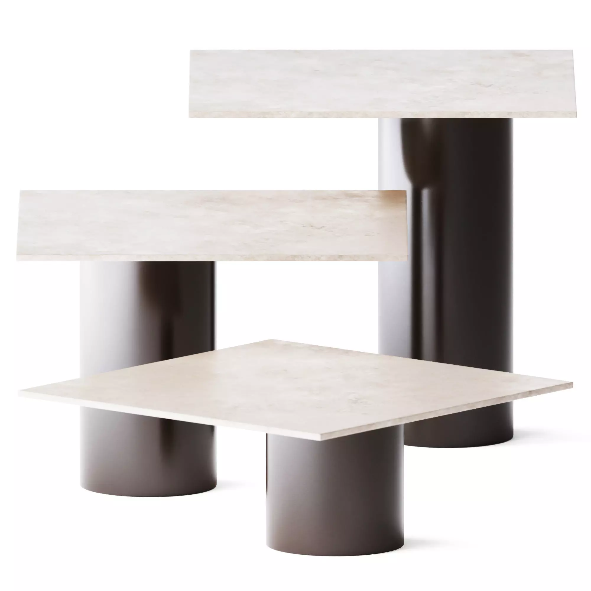 Square Side Tables Petra by Arketipo 3D model