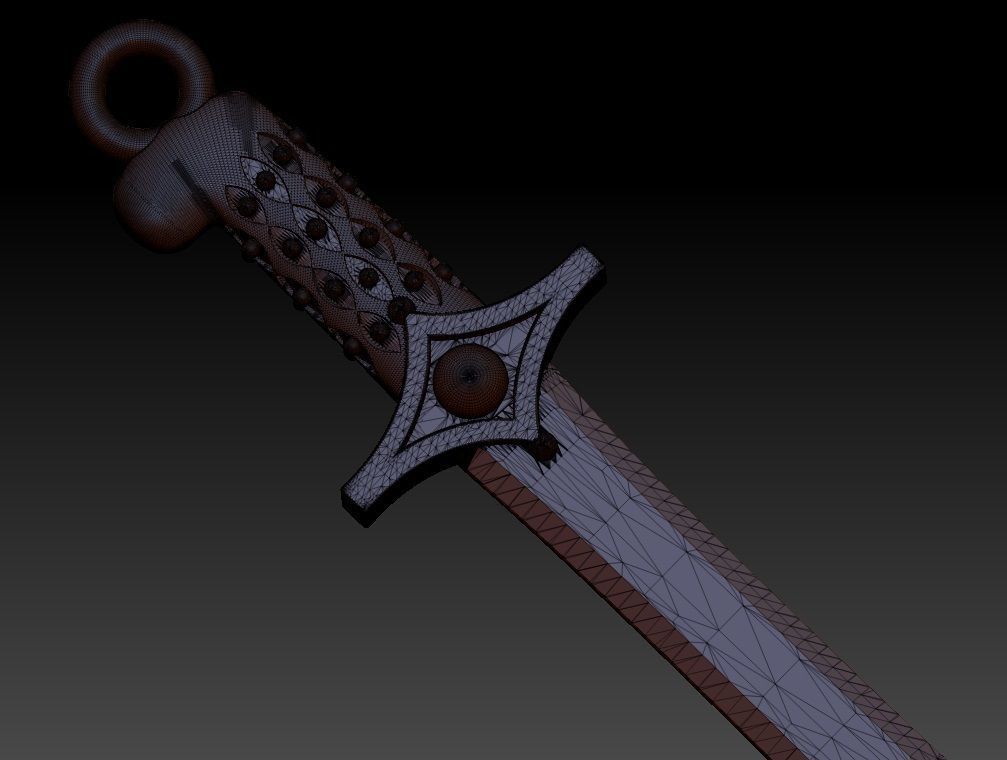 pendant sword Zulfiqar 3D print model_6