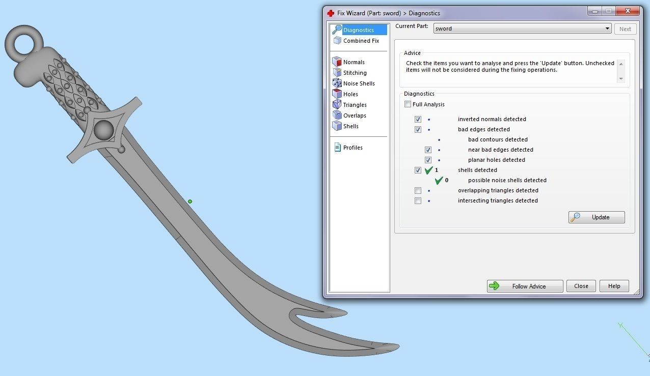 pendant sword Zulfiqar 3D print model_8