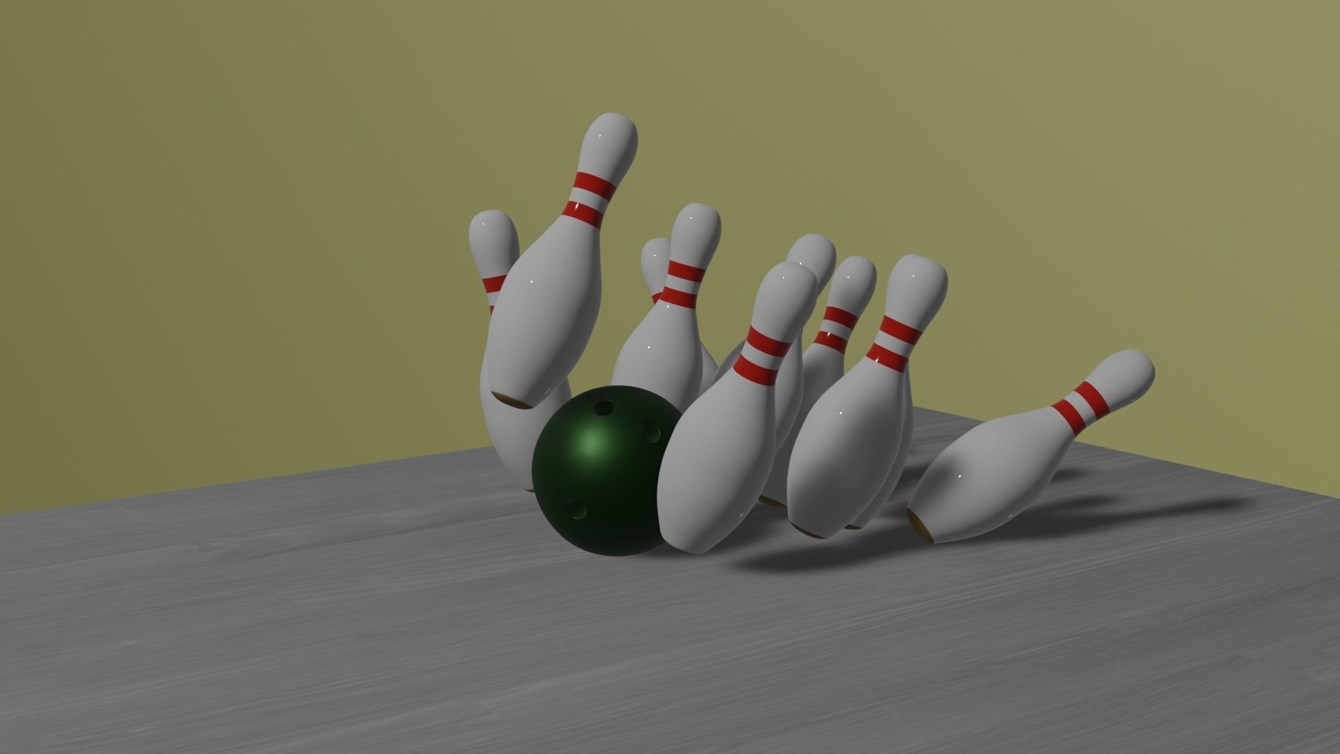 Bowling ball with holes Free 3D model_2