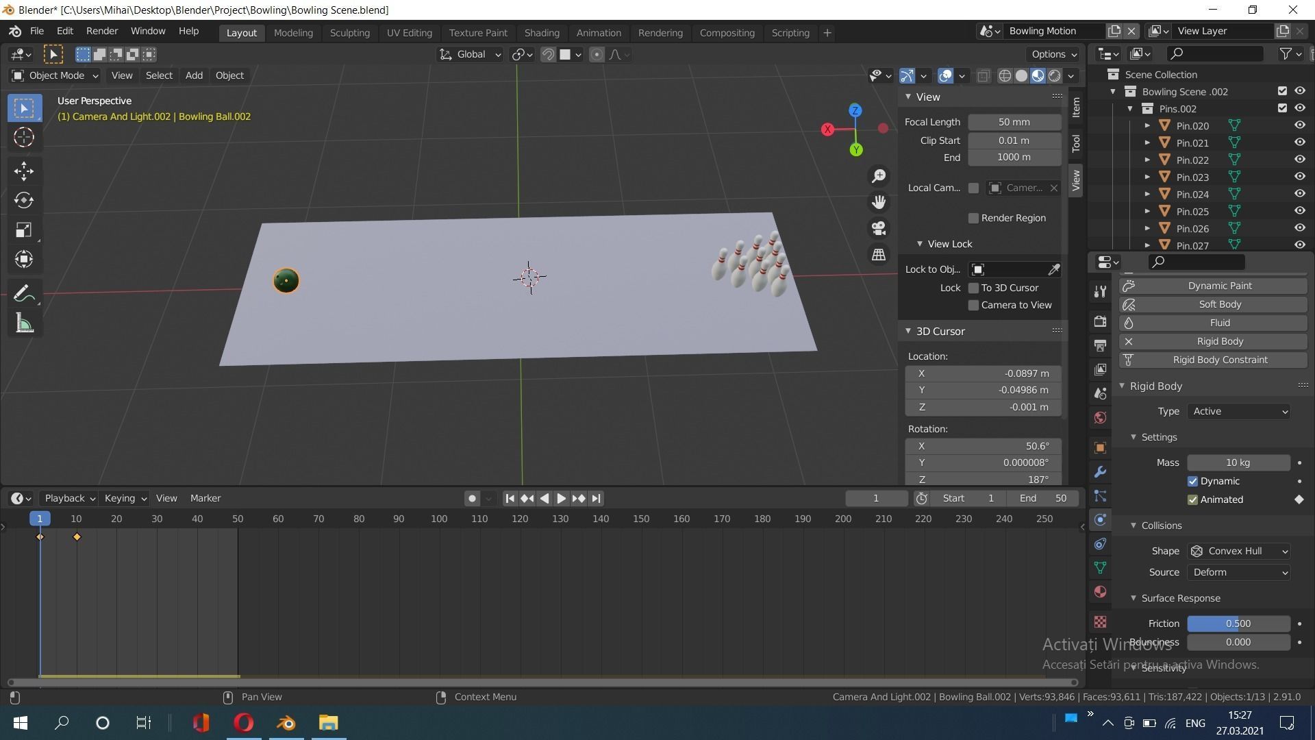 Bowling ball with holes Free 3D model_6