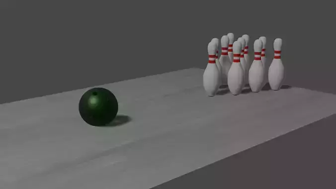 Bowling ball with holes Free 3D model