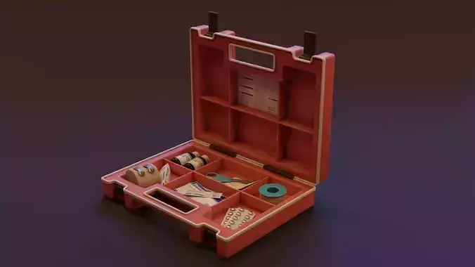 First Aid Kit Low-poly 3D model