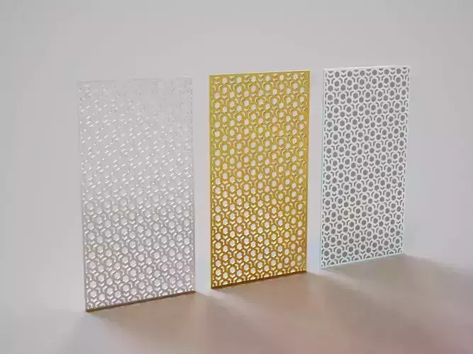 Partition perforated metal panel