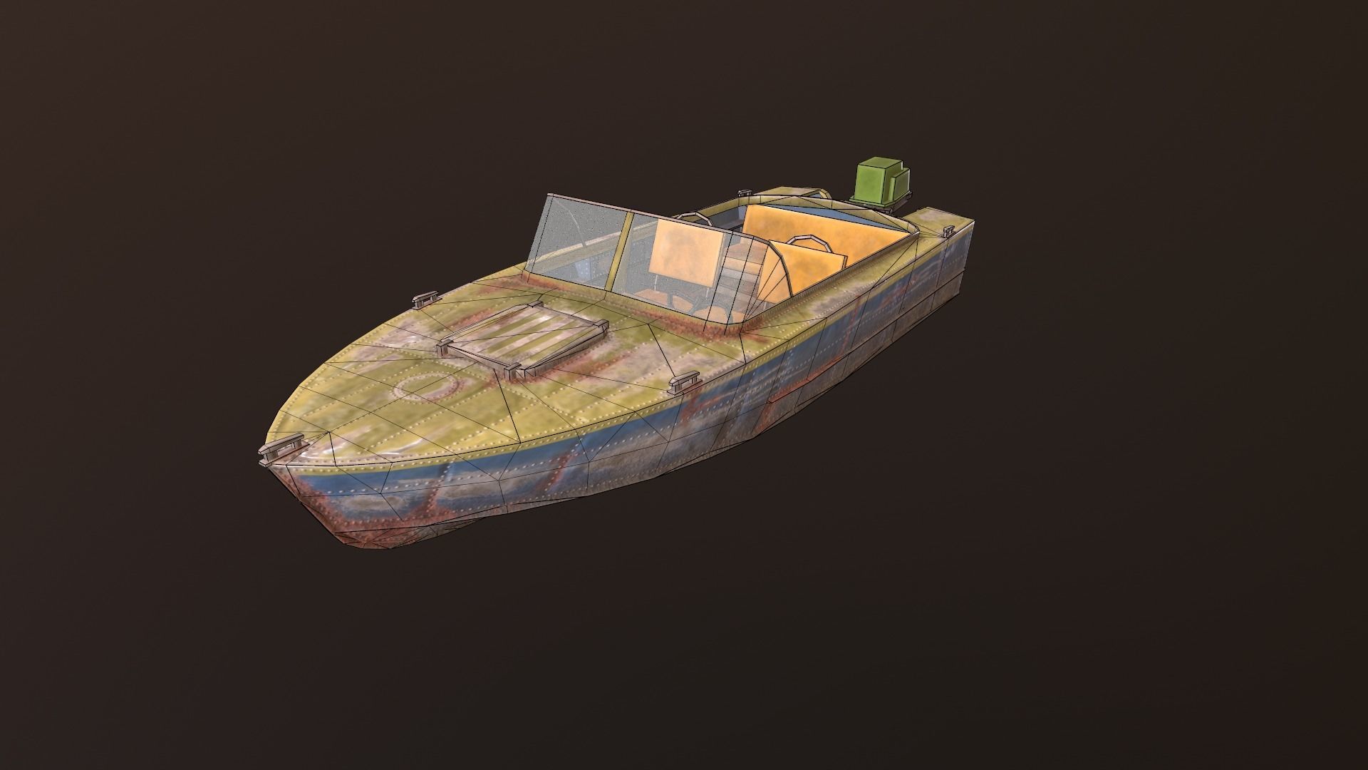 Boat Progress 2 Low-poly 3D model_2