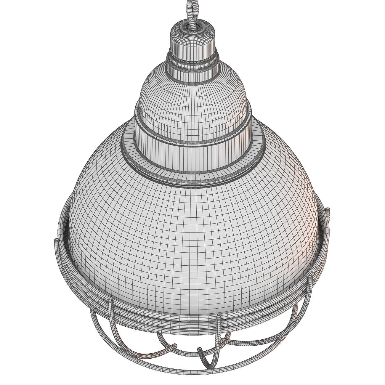 Chandelier Garage Retro Color Light 3D model_5