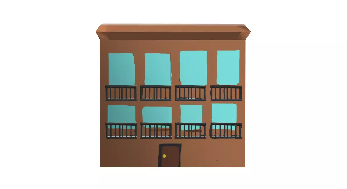 apartment building i hope Free low-poly 3D model