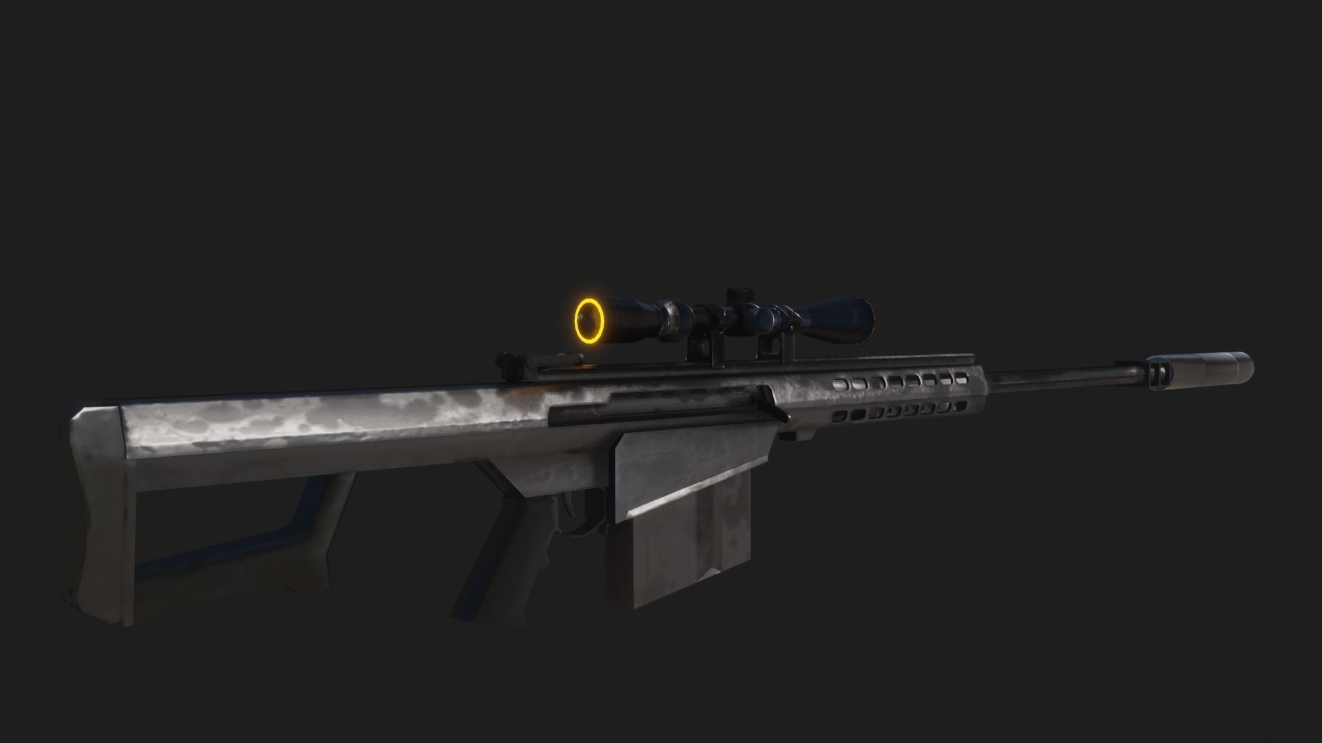 Sniper Assasin Low-poly 3D model_31