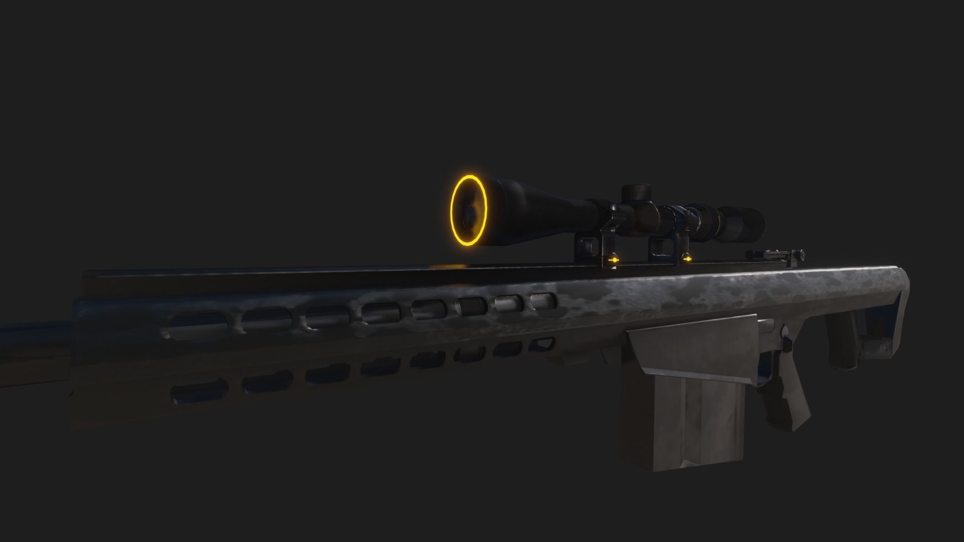 Sniper Assasin Low-poly 3D model_5