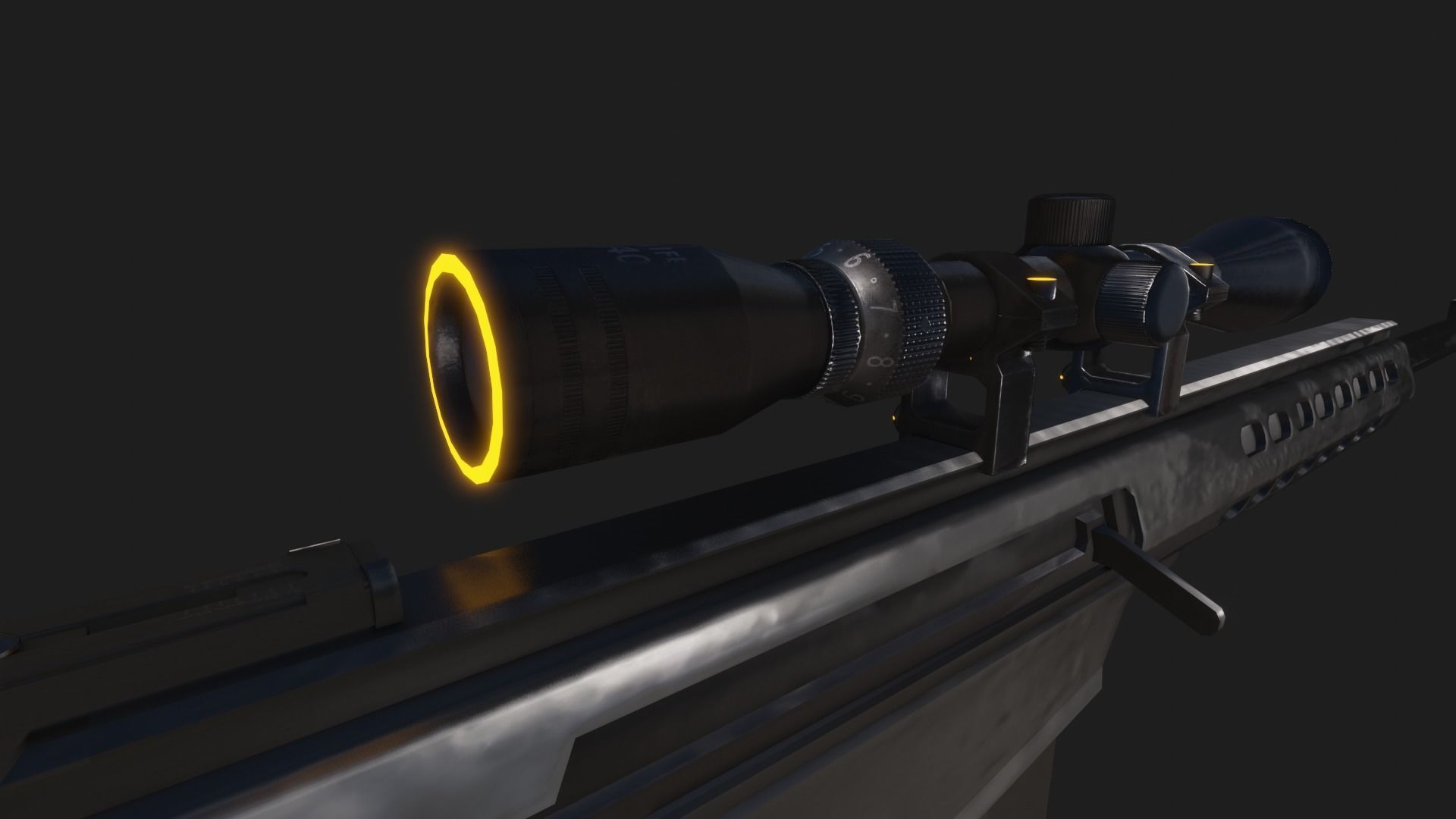 Sniper Assasin Low-poly 3D model_4