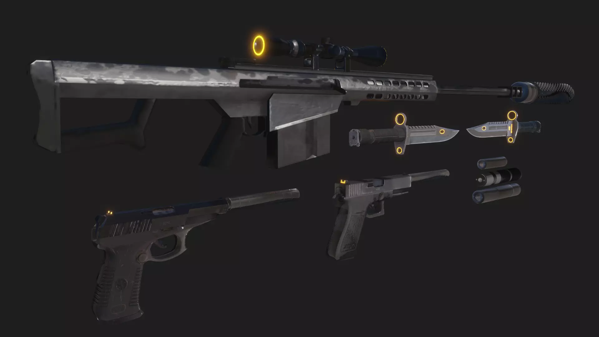 Sniper Assasin Low-poly 3D model_0