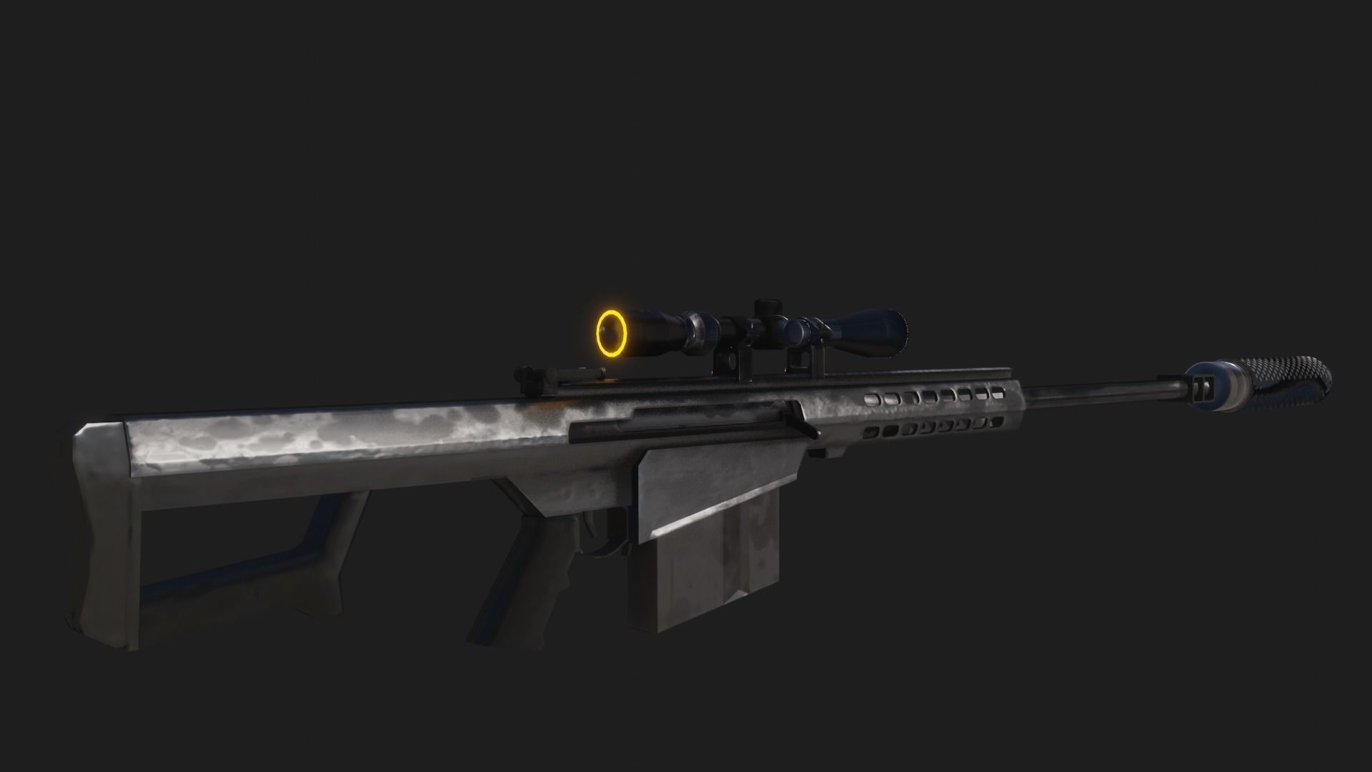 Sniper Assasin Low-poly 3D model_30