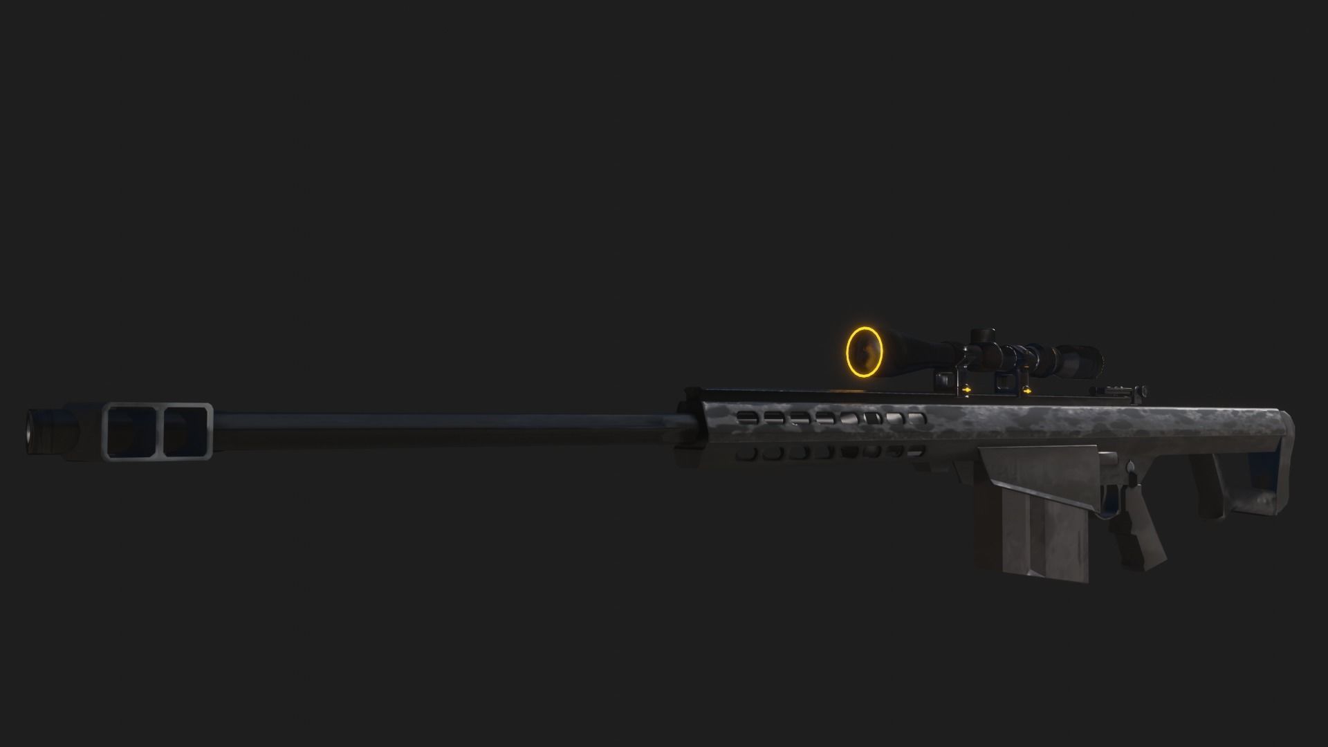 Sniper Assasin Low-poly 3D model_9