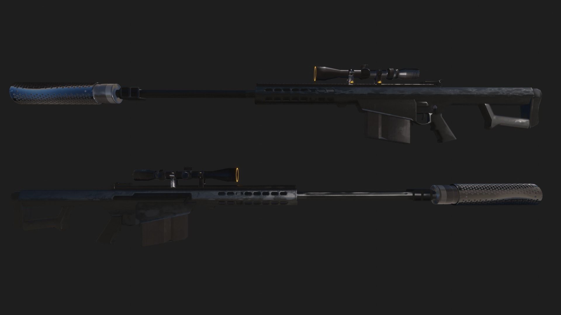 Sniper Assasin Low-poly 3D model_3