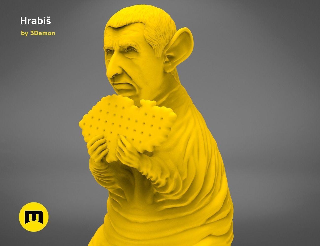 Hrabis - Caricature of Czech premier 3D print model_17