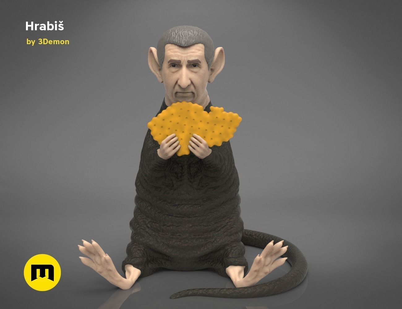Hrabis - Caricature of Czech premier 3D print model_12