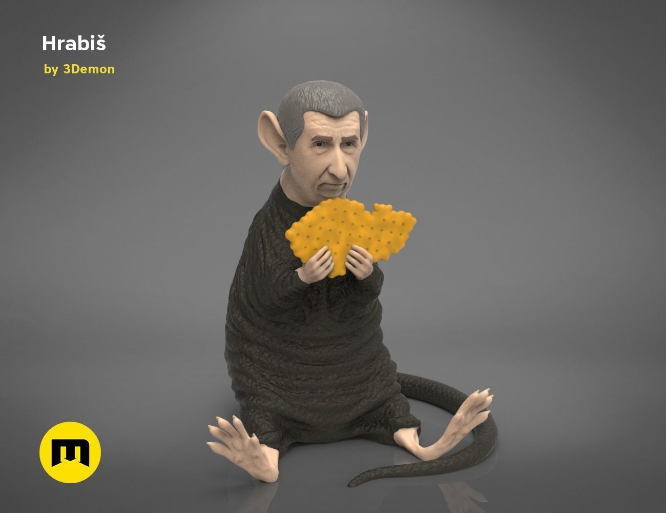 Hrabis - Caricature of Czech premier 3D print model_11
