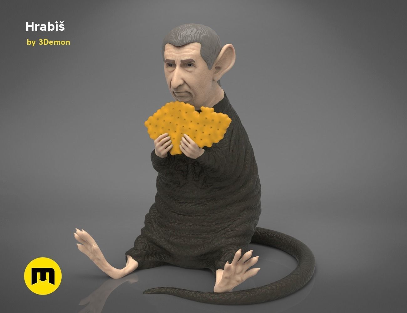 Hrabis - Caricature of Czech premier 3D print model_10