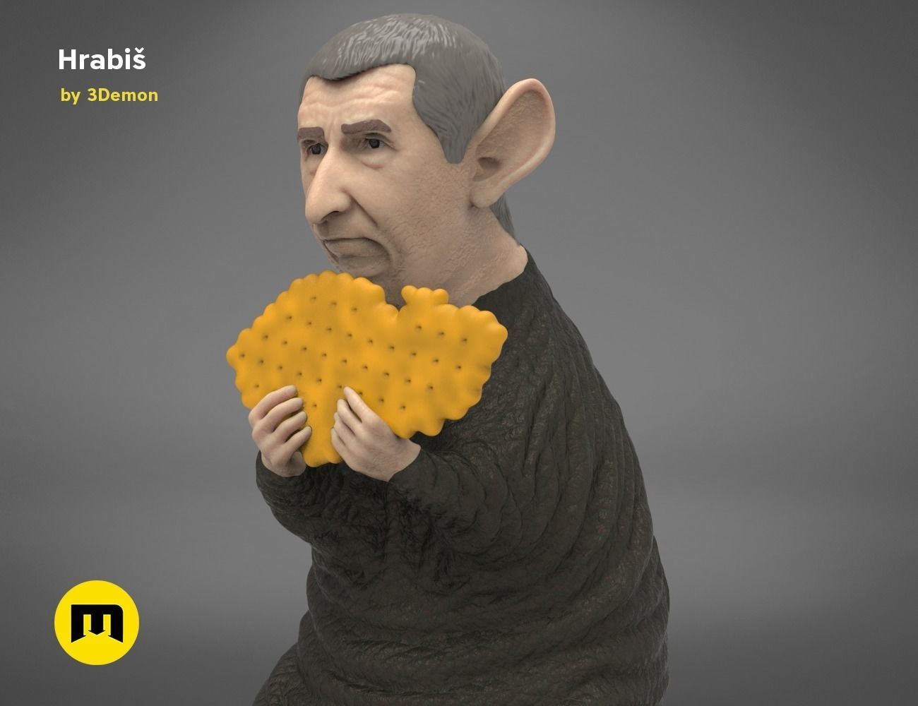 Hrabis - Caricature of Czech premier 3D print model_7