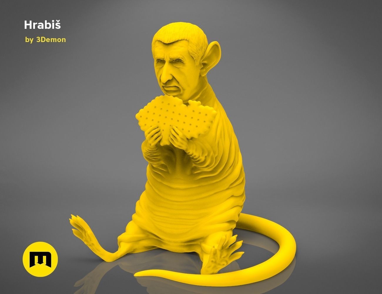 Hrabis - Caricature of Czech premier 3D print model_20