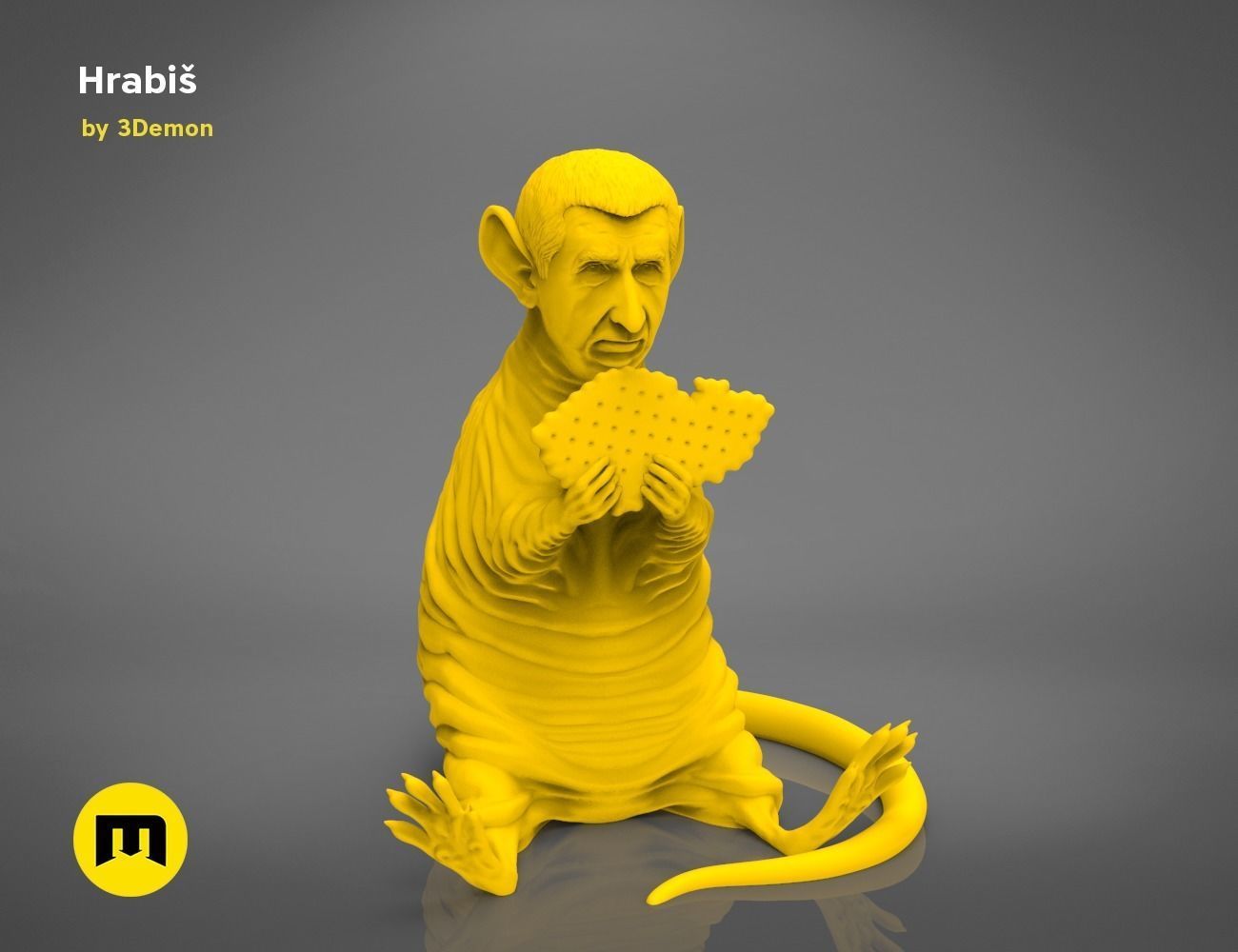 Hrabis - Caricature of Czech premier 3D print model_21