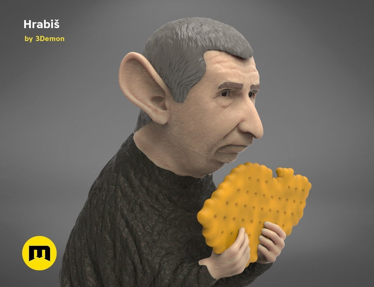 Hrabis - Caricature of Czech premier 3D print model_9