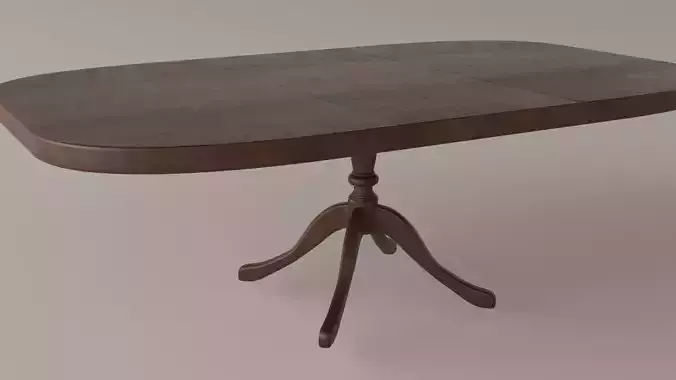 2 Tables oval table with wooden base