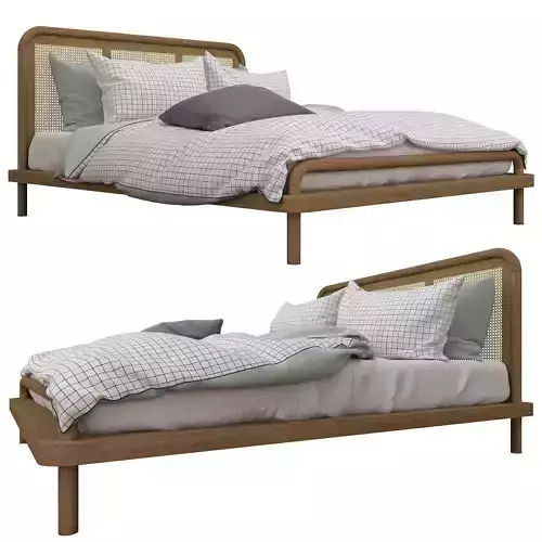 Norah Rattan Queen Bed 