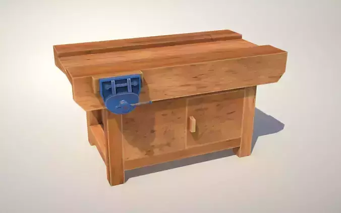 Workbench wooden with knob