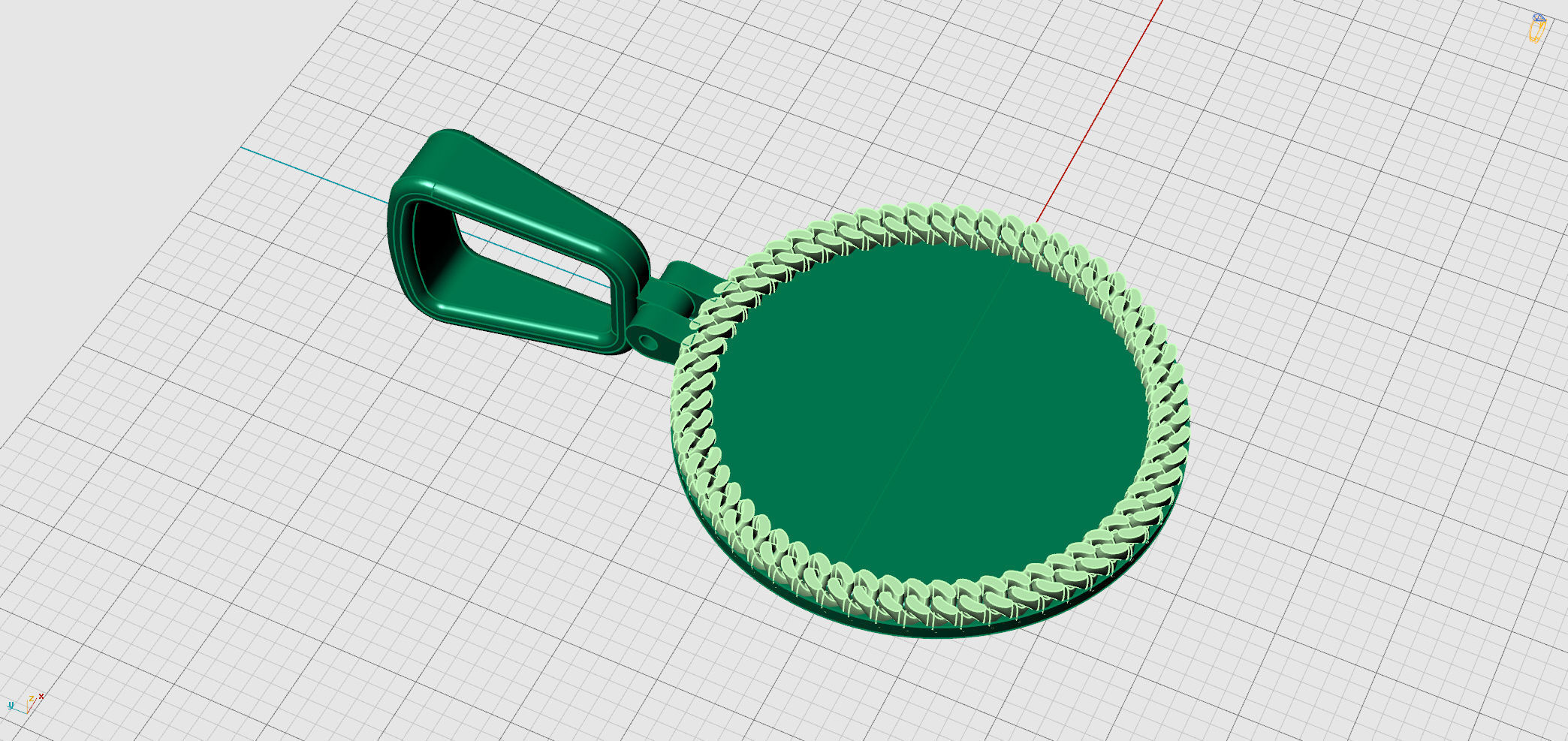 Cuban Links Pendant 1 Inch 3D print model_6