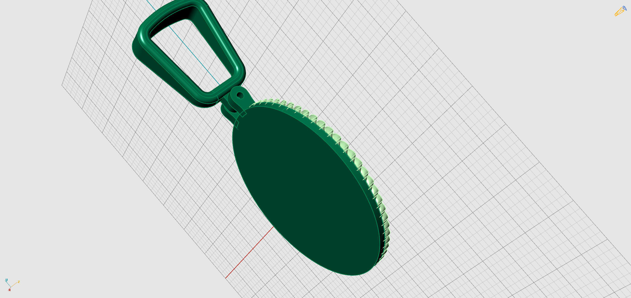 Cuban Links Pendant 1 Inch 3D print model_8