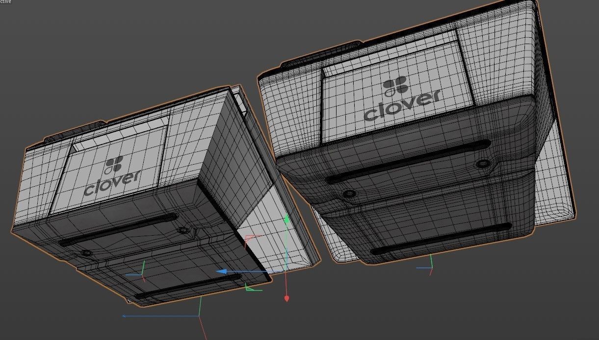 Terminal POS Clover Big 3D model_8