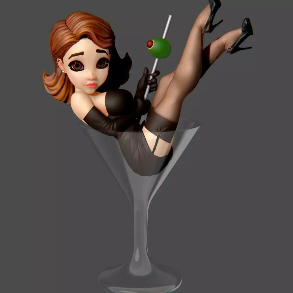 Martini Girl 3D print model_0