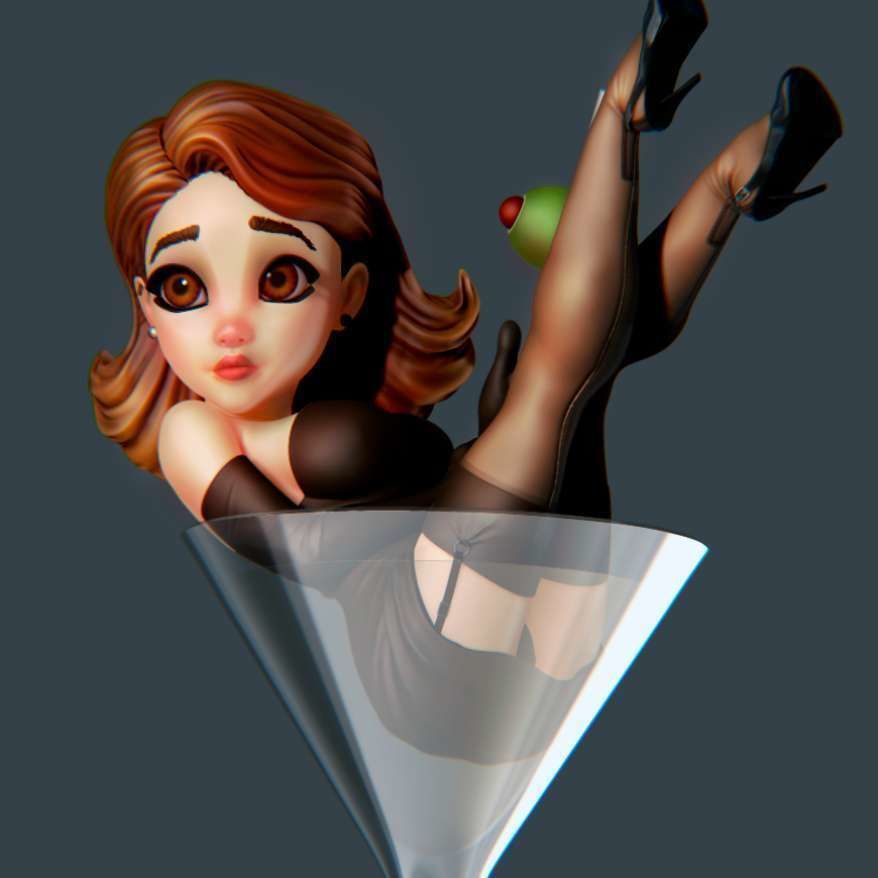 Martini Girl 3D print model_5